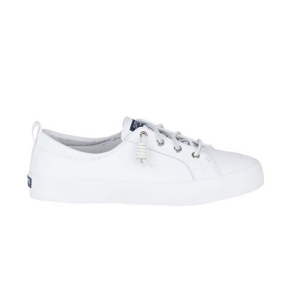 ⚓️Sperry Crest Vibe Leather Sneakers in All White - Picture 4 of 16